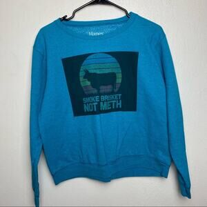 Smoke Brisket Not Meth Teal Sweatshirts